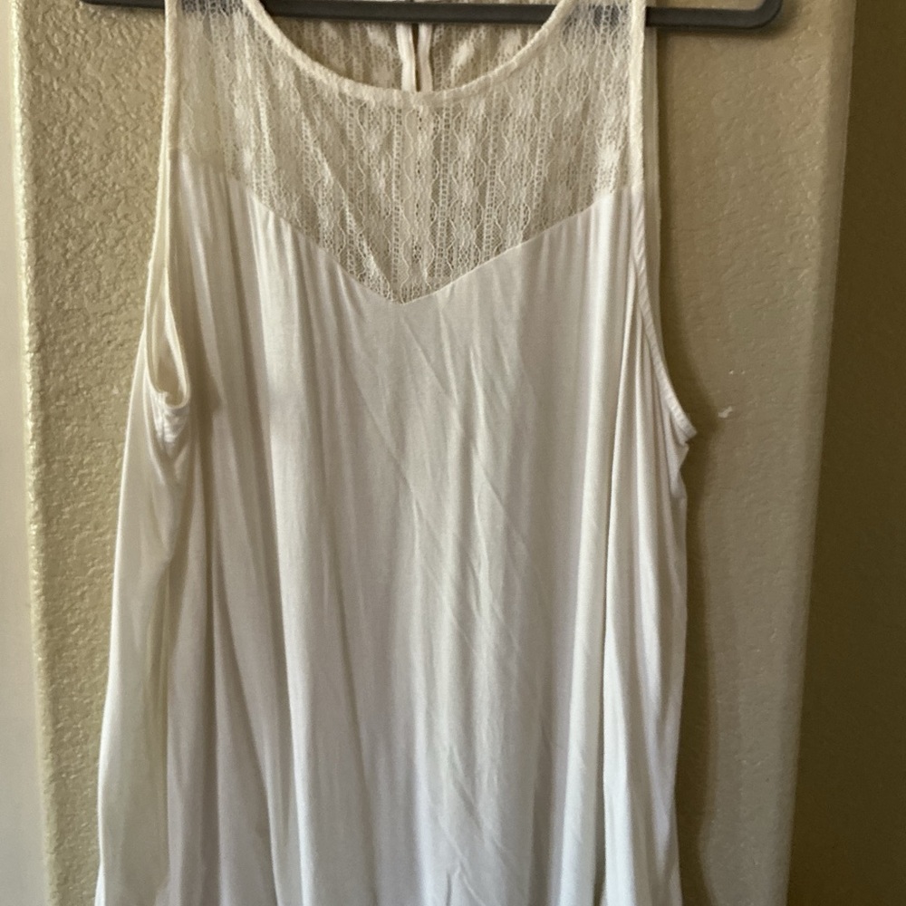 Torrid Off White Lace Tank Top